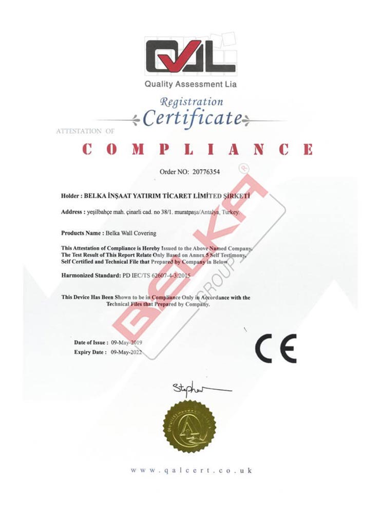 belka qalcert quality certificate