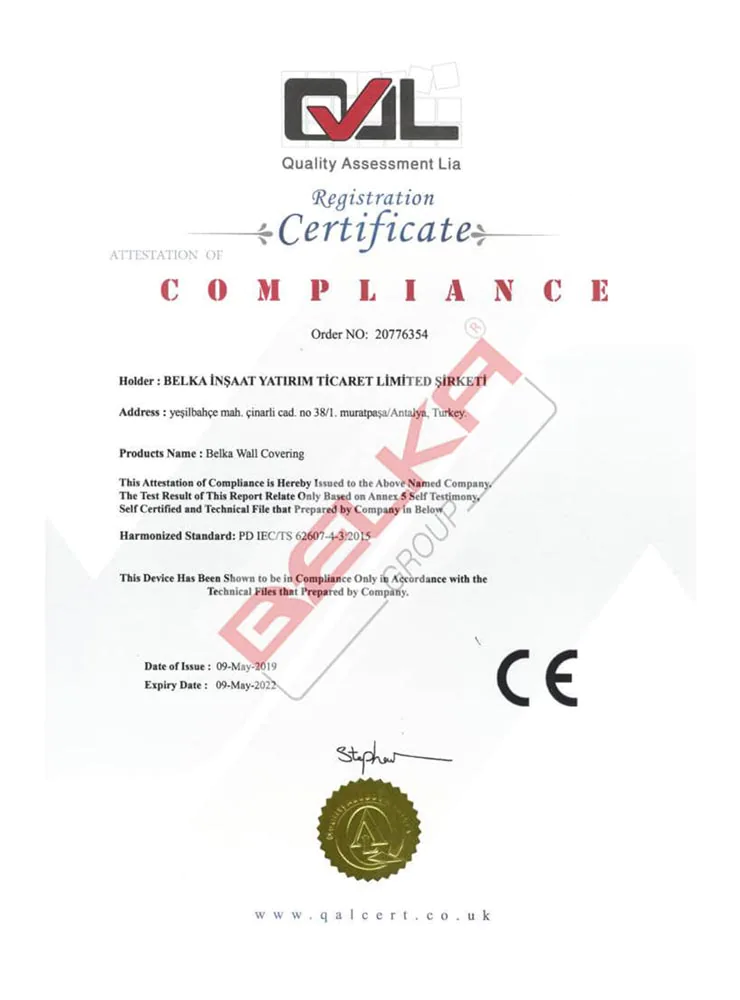 belka qalcert quality certificate