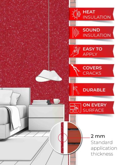 Belka B20 - Red Wallpaper Natural Stylish Wall Covering