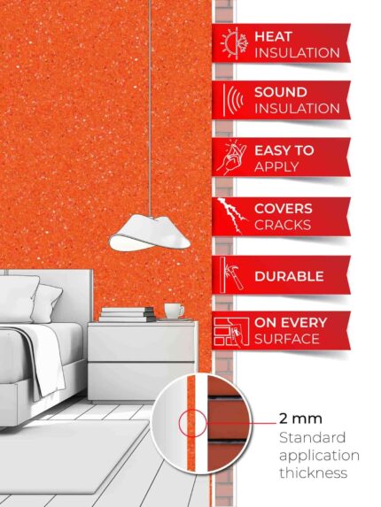 Belka B21 - Orange Wallpaper Natural Stylish Wall Covering