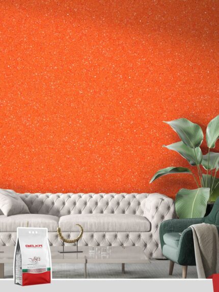 Belka B21 - Orange Wallpaper Natural Stylish Wall Covering