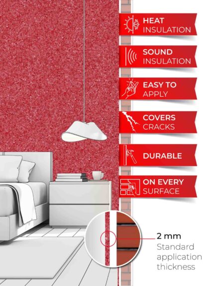 Belka B23 - Coral Red Wallpaper Eco Stylish Wall Covering