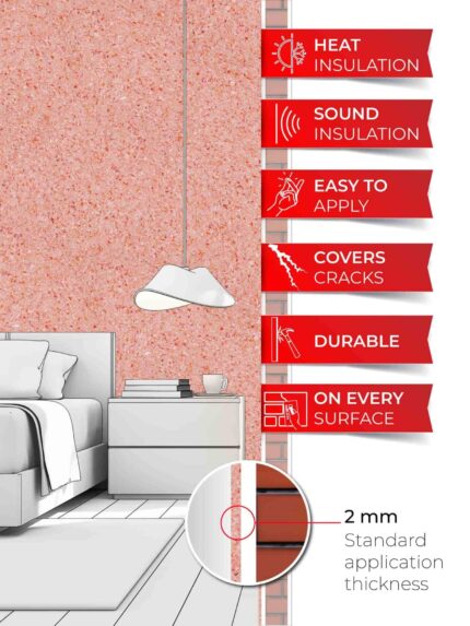 Belka B24 - Salmon Pink Wallpaper Eco Stylish Wall Covering