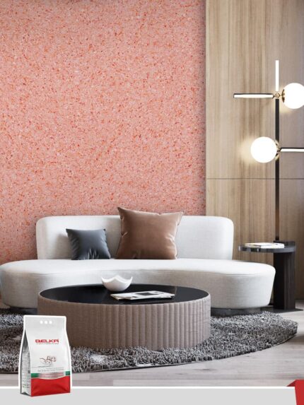 Belka B24 - Salmon Pink Wallpaper Eco Stylish Wall Covering