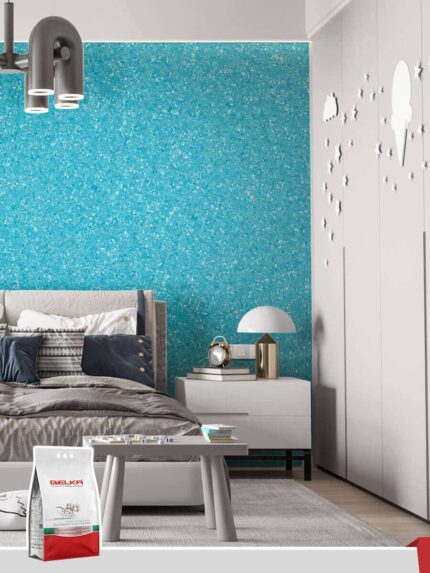 Belka B36 - Blue Wallpaper Natural Stylish Wall Covering